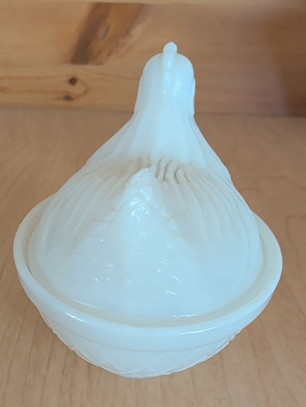 VTG. Hazel Atlas White Milk Glass Hen on Nest Trinket Dish - White - Picture 4 of 11